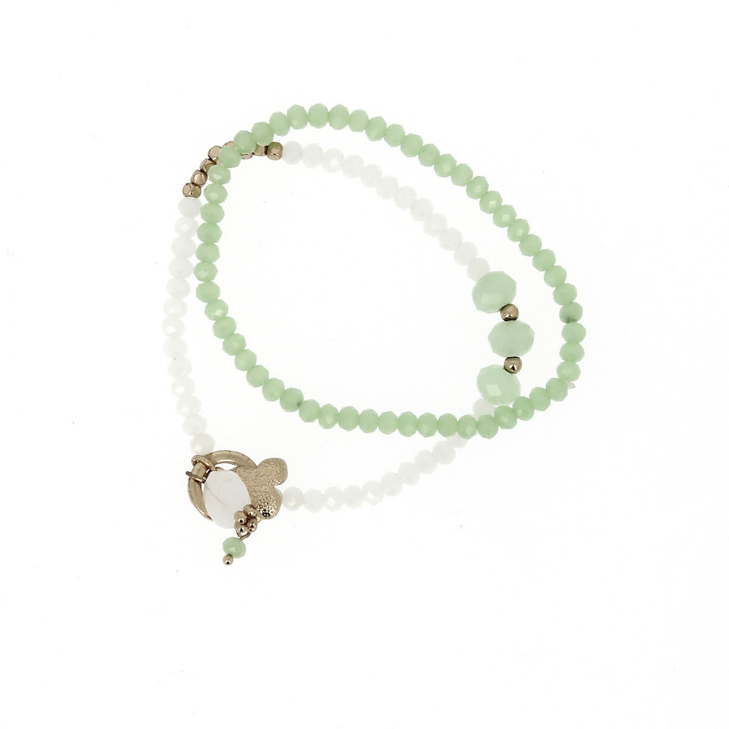 Bracelet Pilgrim 19152-2822 Femme Vert et Blanc