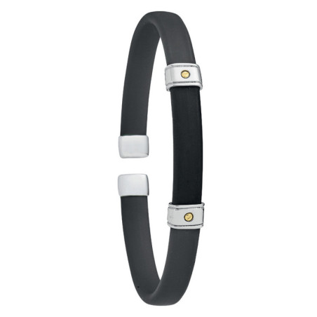 Bracelet Jourdan Bijoux FZ 401 GI Homme Gris et Noir