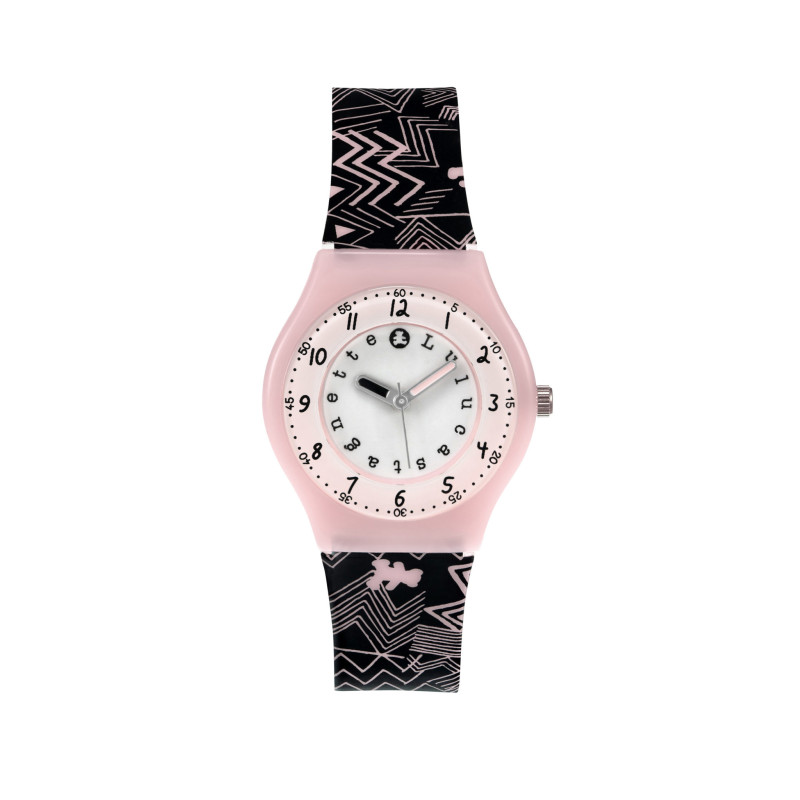 Montre Fille Lulu Castagnette Noir et Rose G38011