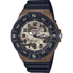 Montre Homme Casio Noir et Marron motif militaire MRW-220HCM-5BVEF